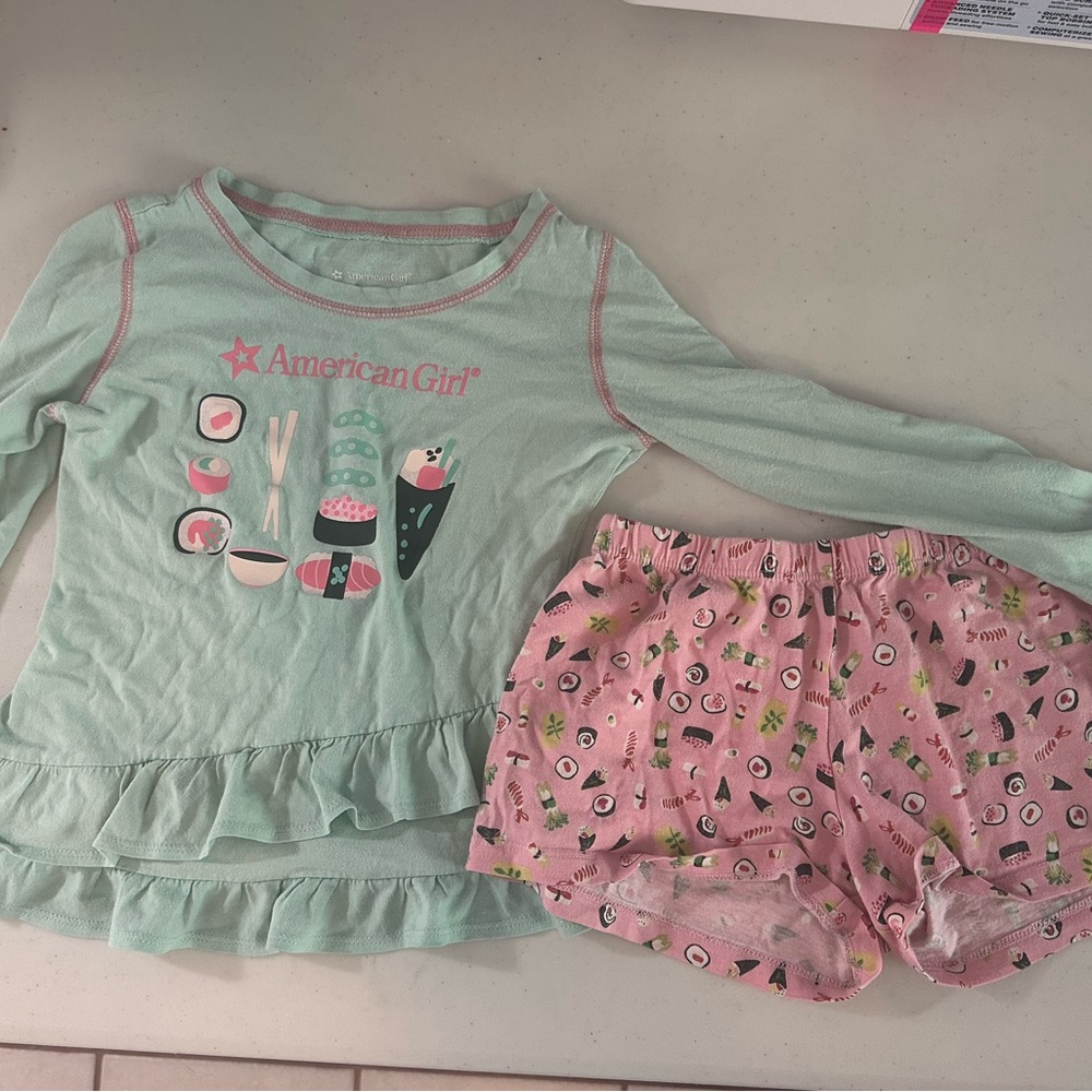 American Girl girl pajama set - small 7-8